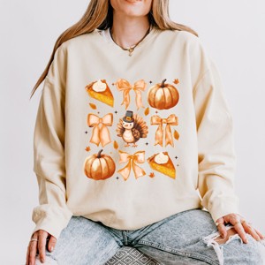 Simply Sage Market Coquette Turkey Pie Lightweight Garment Dyed Sweatshirt - 1 of 4