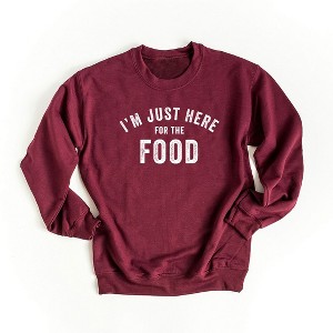 Simply Sage Market Women's Graphic Sweatshirt I'm Just Here For The Food - 1 of 2