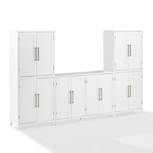 Roarke 3-Piece Sideboard And Pantry Set - White : Target