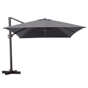 Pellebant 12.5FT Patio Cantilever Umbrella High-strength Aluminum Pole with 360Rotation 5 Heights Adjustable Umbrella - 1 of 4