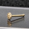 Jewelry Avalanche 20G 14K Yellow Gold Round Nugget Nose Bone Nose Ring Stud - 2 of 4