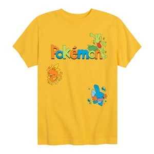 Boys' - Pokémon - Gen 3 Treeko, Mudkip, Torchic     White Or Cream Only- Youth Short Sleeve Graphic T-Shirt Short Sleeve Graphic T-Shirt - 1 of 4