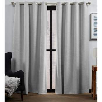 Set of 2 Bensen 100% Blackout Grommet Top Curtain Panel - Exclusive Home