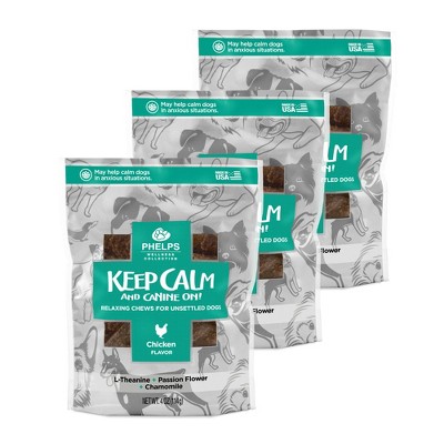 Phelps Wellness Collection Keep Calm & Canine On Chicken Flavor Dog Treats 4.5 oz, 3 Pack