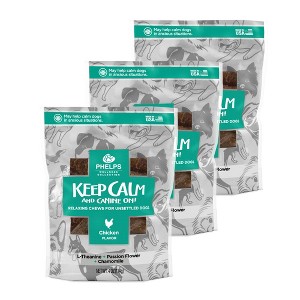 Phelps Wellness Collection Keep Calm & Canine On Chicken Flavor Dog Treats 4.5 oz, 3 Pack - 1 of 3
