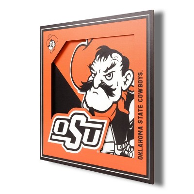 NCAA Oklahoma State Cowboys 3D Logo Series Wall Art - 12"x12"