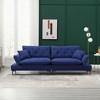 NicBex 102.36 Inch Loveseat Sofa with Tufted Button Back Modern Comfy 2 Seater Couch with Metal Legs for Living Room,Blue - 2 of 4