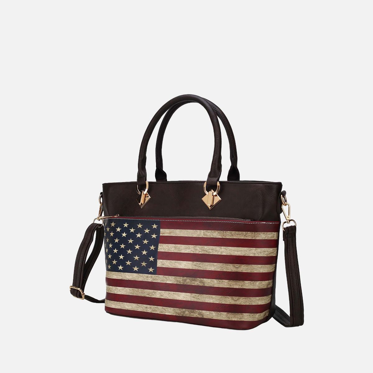 Tote Bag Patriotic Print Zip Closure, Lilian | MKF Collection by Mia K - thumbnail 9