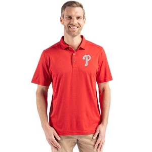 Philadelphia Phillies Cutter & Buck Coastline Epic Comfort Recycled Mens Polo - 1 of 1