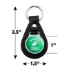 University of Arkansas at Monticello Bull Weevil Logo Black Leather Keychain - 2 of 4