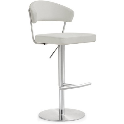 Cosmo Performance Vegan Leather Adjustable Stool Light Grey