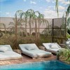 Lirago Metal Outdoor Privacy Screen Freestanding Patio Decorative Screens - 72"x47", Brown - 3 of 4