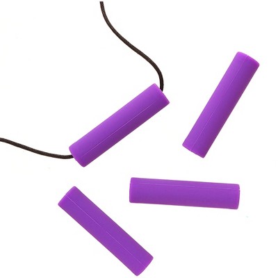 Chewigem Necklace Chubes Chewable Tubes, Purple
