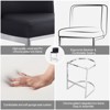 Bekrvio 26" Counter Height Bar Stools - with Back & C-Shaped Metal Frame, Upholstered Chairs for Kitchen Island, Home Bar, Pub - 4 of 4