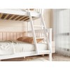 TIRAMISUBEST Twin Over Full Size Bunk Bed with Trundle, Detachable Rubber Wood Bunk bedframe with Convertible Ladder and Guardrail - 4 of 4
