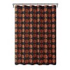 Kate Aurora Halloween Accents Black & Orange Spooky Jack O' Lanterns Fabric Shower Curtain - Standard Size - 2 of 3