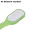 Unique Bargains Plastic Coarse And Fine Dual Sided Foot File Removes Dead Skin Pedicure Green 1 Pc - 3 of 4