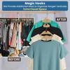 USTECH 50pc Eco-Space Savor Clothes Hanger Natural Wood - 3 of 4