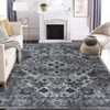 Area Rugs for Living Room Machine Washable Rugs, Non-Slip, Stain Resistant Soft Boho Vintage Carpet Low Pile Thin Rugs for Bedroom - 3 of 4