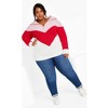 Avenue Women's Plus Size Colour Trio Sweater - 4 of 4