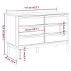 vidaXL Chest of Drawers Hallway Bedroom Furniture Solid Wood Pine - 4 of 4