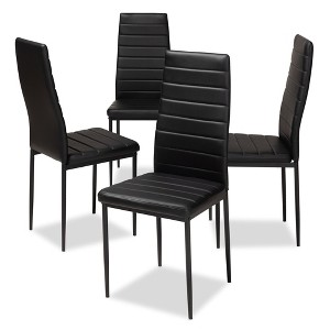 Set of 4 Armand Modern and Contemporary Faux Leather Upholstered Dining Chairs - Baxton Studio - 1 of 4