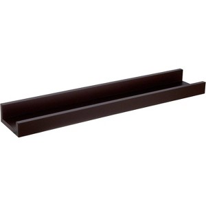 Kiera Grace 23" Ausencio Wall Shelf Espresso: Traditional Style MDF Floating Ledge with Metal Hardware - 1 of 4