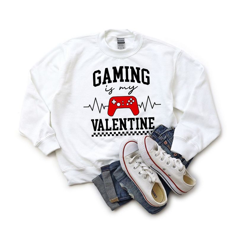 The Juniper Shop Gaming Is My Valentine Youth Graphic Sweatshirt, 2 of 3