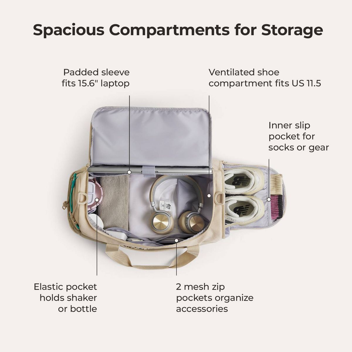 Bagsmart REIKI Softside Duffle Bag - thumbnail 6