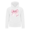 Everyday Kids Girls Collection Pink Bow Pullover Hoodie – Cute Satin-Style Ribbon Graphic Sweatshirt - 4 of 4