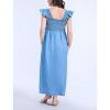 Women's Sleeveless Ruffle Shoulder Smocked Maxi Dress | Motherhood Maternity - 2 of 4
