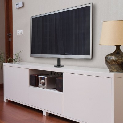 Heavy Duty Black Steel Desk-Mount TV Stand for 23"-43" Screens