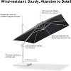 PURPLE LEAF Patio Umbrella White Cantilever Offset Umbrella Square Outdoor Umbrella with 360-degree Rotation for Garden Deck Pool - 3 of 4