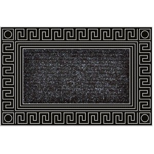 J&V TEXTILES Original Durable Rubber Door Mat, 18x28, Heavy Duty Doormat, Indoor Outdoor, Waterproof, Easy Clean, Low-Profile Mats for Entry, Garage - 1 of 2