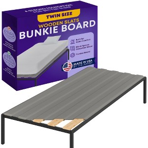 Continental Sleep, 0.75-Inch Vertical Mattress Support Wooden Bunkie Board/Slats With Cover - 1 of 4