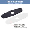 WOWOW 10-Inch Curved Faucet Deck Plate – Stainless Steel Escutcheon Cover - 4 of 4