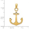 Black Bow Jewelry 14k Yellow Gold Unadorned Anchor Pendant, 19 x 30mm - 4 of 4