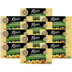 Reese Flat Fillets of Anchovies in Pure Olive Oil - Case of 10/2 oz - 1 of 4
