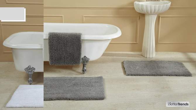 Micro Plush Collection 100% Micro Polyester Rectangle Bath Rug - Better Trends, 2 of 7, play video