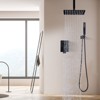 WOWOW 8-Spray 10 in. Dual Shower Head Wall Mounted Rain Shower Faucet with 1.8-GPM in Matte Black - 3 of 4