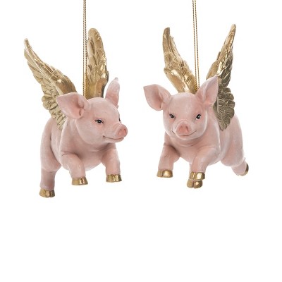 Gallerie II Piggy Angel Ornament A/2