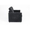 Velvet Linen 3-Fold Convertible Futon Couch Bed with Pull-Out Design & Side Storage - 4 of 4