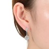 Guili Elegant White Gold Plated Cubic Zirconia Dangle Earrings, A Graceful & Timeless Jewelry Piece That Adds Sparkle to Any Ensemble - 2 of 3