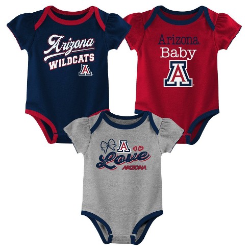 NCAA Arizona Wildcats Infant Girls' 3pk Bodysuit - image 1 of 4