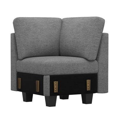 Belffin Chenille Corner Seat for Modular Couch. Sectional Sofa Module