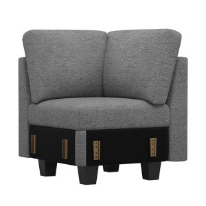 Belffin Chenille Corner Seat for Modular Couch. Sectional Sofa Module - 1 of 4