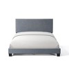 Racxily Luma Platform Bed, Linen Upholstered Headboard with Nailhead Trim & Slatted Base - 4 of 4