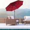 Sapphtopaz 9Ft Patio Umbrella 3 Tiers Market Umbrella Ventilated Top with Crank and Push Button Tilt for Garden, Beach, Lawn, Backyard - 2 of 4