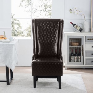 GDFStudio Powell Modern High Wingback Upholstered Tufted Dining Chair - 1 of 4