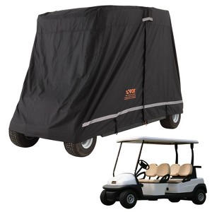 VEVOR 4 Passenger Golf Cart Cover, 600D Polyester Full Cover, Universal Fits for Most Brand Club Car Covers, Waterproof and Sunproof - 1 of 4